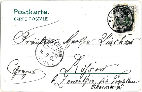 Postkarte von 1905 